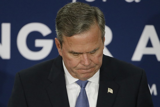 JEB BUSH IS OUT OF THE RUNNING. ! BECOMES *.