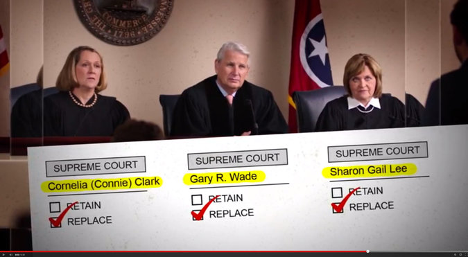 NY TIMES TAKES NOTE OF TENNESSEE JUDICIAL RETENTION BATTLE.