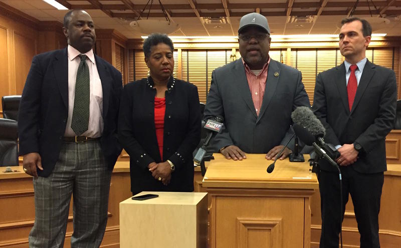BLACK CAUCUS STANDS AGAINST ACHIEVEMENT SCHOOL DISTRICT RUNNING MORE SCHOOLS.